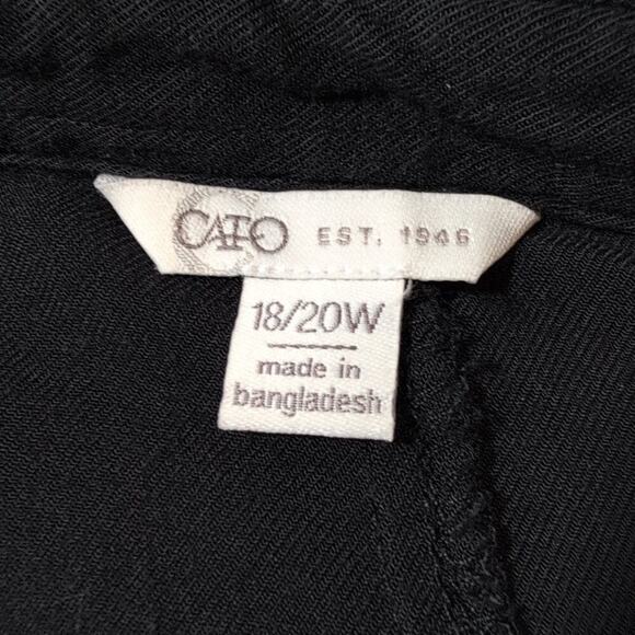 Cato Black Rayon Long Jacket, Women's Size 18/20W - Picture 4 of 7